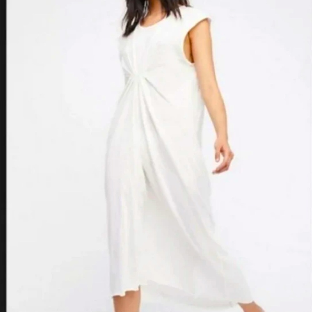 Free people Beach size medium NWT Meagan twisted pleaded‎ front Boho maxi dress